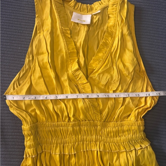 Maeve by Anthropologie Golden Yellow Women Dress La Habana Dress Mango Sz M - Picture 13 of 13